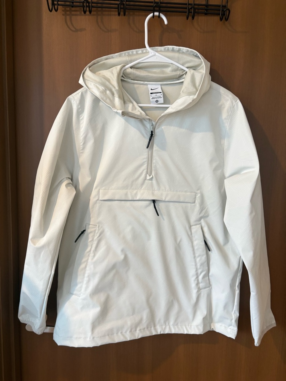 Nike Light Gray Hooded Anorak Golf Jacket